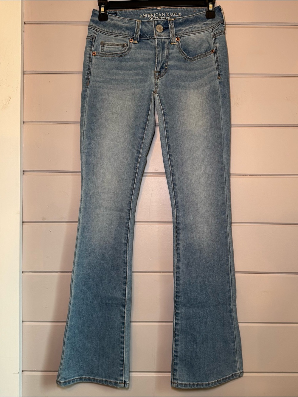 American Eagle Kick Boot Jeans Light Wash Denim